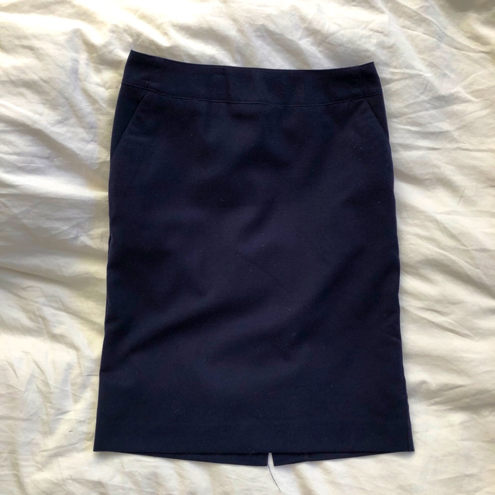 Navy Pencil Skirt
